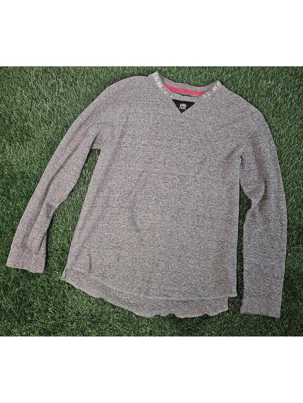 Y2K THRASHED Ecko Unltd Waffle Knit Long Sleeve Thermal Size Large Worn